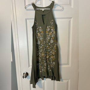 Francesca’s Miami Green Floral Mini Sundress size XS